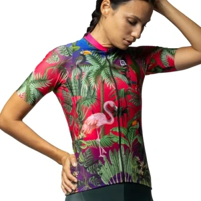 Image of Alé Cycling Women&#039;s PR.E Guyana Short Sleeve Jersey, Pink, XS