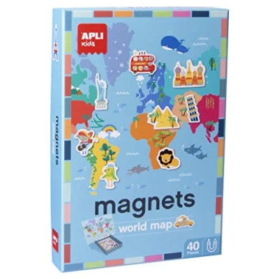 Image of APLI Kids Magnetic Game World Map