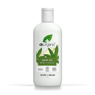 Image of Dr Organic Hemp Oil Body Wash, Shower Gel, Mens, Womens, Natural, Vegan, Cruelty Free, Paraben &amp; SLS Certified Organic, 250ml, Packaging may vary