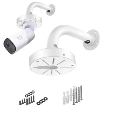 Image of WiTi 6 inch Base Wall Mount Bracket for Dome Cameras IP CCTV,Cable Management Junction Box Universal Pole Mounting Holder Security Surveillance Systems,Metal Solid Robust Powder Spray Coating