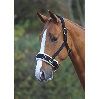 Image of Shires Polar Fleece Head Collar  Black, Black