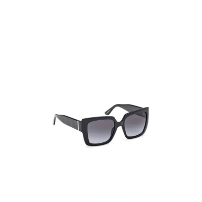 Image of Guess Woman GU00198 H 01B Sunglasses Injected Black Smoke Round Normal