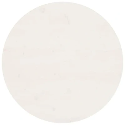 Image of vidaXL Solid Pinewood Table Top Round Ideal for Dining or Coffee White 70 cm Diameter