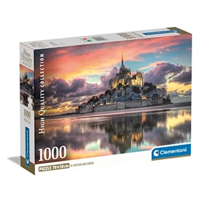 Image of Clementoni 39769 Collection Le Magnifique Mont Saint Michel 1000 Pieces Adult Jigsaw Puzzles, Made in Italy, Multi Coloured