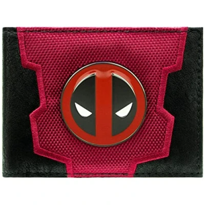 Image of Marvel Deadpool Mutant Mercenary Suit Up Red ID and Card Bi Fold Wallet, One Size