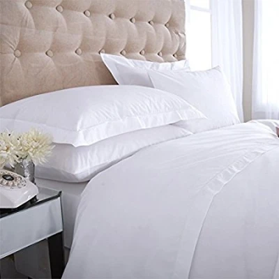 Image of Viceroybedding 100% Egyptian Cotton Oxford Pillow Cases, White, Pair 400 Thread Count