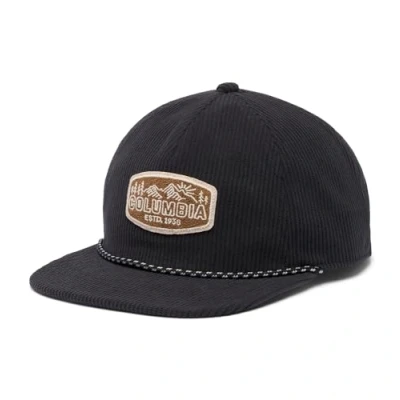 Image of Columbia Unisex Packsaddle Corduroy Snap Back, Back Cap, Black, Chenille Patch, O/S