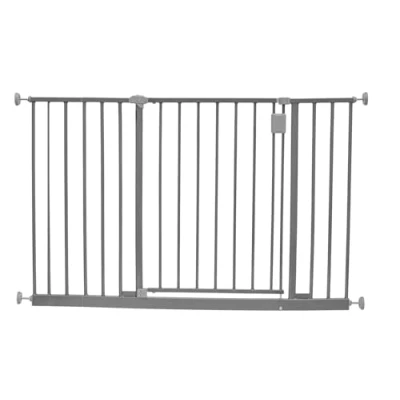 Image of Safetots Extra Wide Hallway Gate, 116cm 121cm, Matt Grey,Pressure Fit Baby Safety Barrier for Hallways and Spaces, Easy Installation