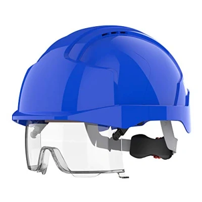 Image of JSP EVO VISTAlens EN 397 Safety Helmet with Integrated Eyewear Blue/Blue (AMB170 006 F00)