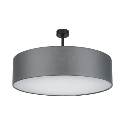 Image of TK Lighting Rondo semi flush ceiling light, grey Ø 60cm