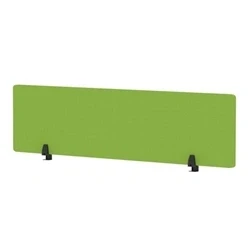 Image of Air Desktop Screen 1600x400mm Bespoke Myrrh Green Fabric