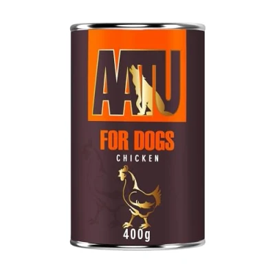 Image of AATU 90/10 Wet Dog Food in a Tin Chicken (6x400g) Grain Free Recipe No Artificial Ingredients Good for Low Maintenance Feeding
