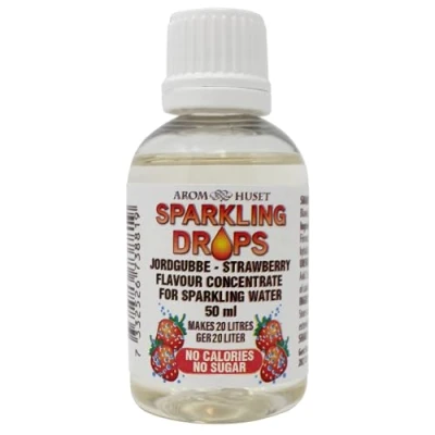 Image of Strawberry Flavour for Sparkling Water 50ml Zero Sugar, Low Calorie &amp; No Preservatives Makes 25 Litres Just Add 2ml to 1 Litre