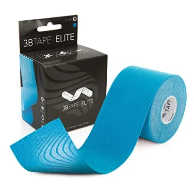 Image of 3B Scientific 1018892 Tape ELITE 5m x 5cm of Kinesiology Elastic Muscle and Joints Support for Exercise, Sports Injury Recovery, Pain Water Resistant Sport Blue