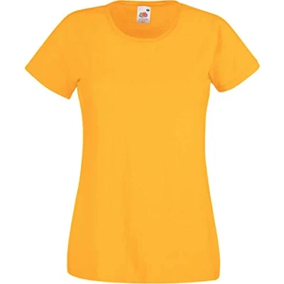 Image of Fruit of the Loom Ladies Fit Valueweight Colours Short Sleeve Cotton T Shirt