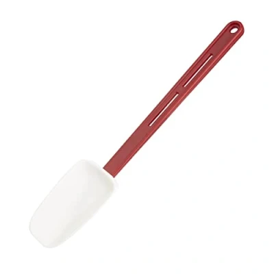 Image of Vogue Heat Resistant Spoonula 35.5 cm/14 inch, Red &amp; White, Stain Resistant, Dishwasher Safe, Hole in Handle for Easy Storage, L030
