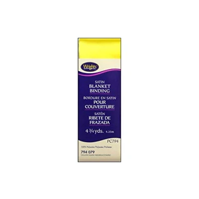 Image of Wright&#039;s Single Fold Satin Blanket Binding 2&quot; X4 3/4yd Yellow