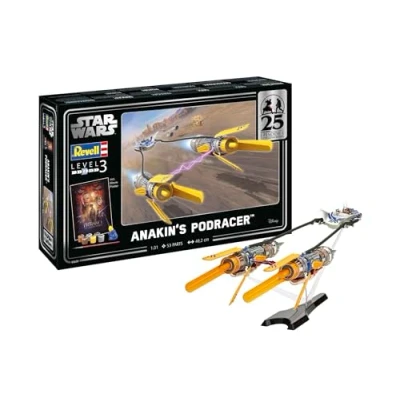 Image of Revell Gift Set 05639 Anakin&#039;s Podracer: Star Wars EP1 25th Anniversary 1:31 Scale Unbuilt Plastic Model Kit with Accessories