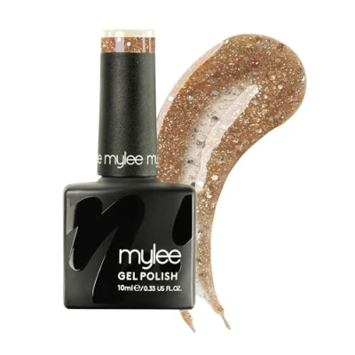 Image of Mylee Gel Nail Polish 10ml [Gold mines] UV/LED Soak Off Art Manicure Pedicure for Professional, Salon &amp; Home Use [Bold Glitters Range] Long Lasting Easy to Apply