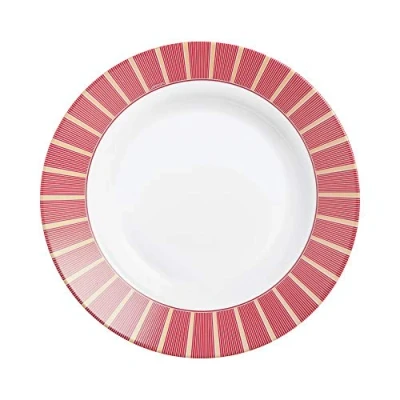 Image of 18pc Opal Glass Dinner Set Christmas Dinnerware Tableware Modern (Bordeaux, 6 Soup Bowls)