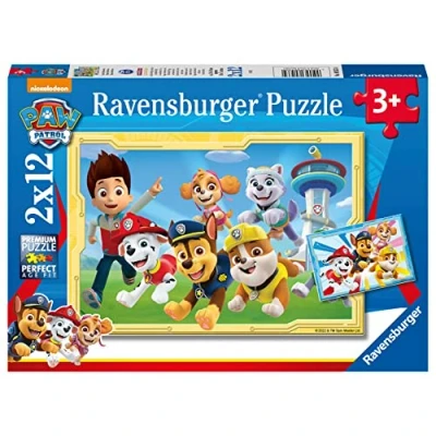 Image of Ravensburger Paw Patrol 2X 12 Piece Jigsaw Puzzles For Kids Age 3 Years Up Educational Toddler Toys [Amazon Exclusive]