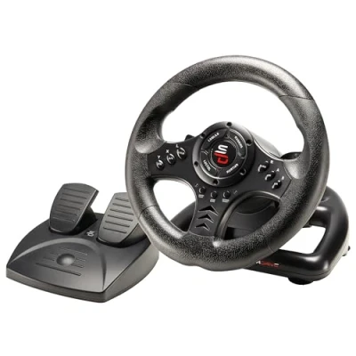 Image of Subsonic Superdrive SV450 Racing steering wheel with pedal and paddle shifters for Xbox Serie X/S, Switch, PS4, One, PC (programmable all games) (Xbox Series X)