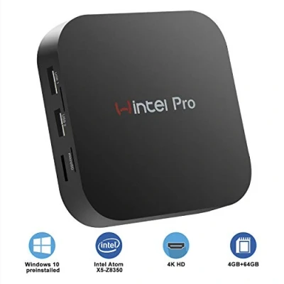 Image of Mini PC W8 Pro Intel x5 Z8350 HD Graphics Fanless Desktop Computer Windows 10 64 bit,4GB/64GB 4KHD Dual Band WiFi AC/Bluetooth 4.0