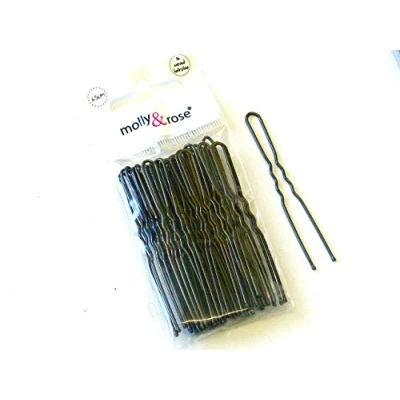 Image of La Peach Fashions Ladies Regular Hair Styling Bobby Pins Kirby Grips Bun Waved (Brown)