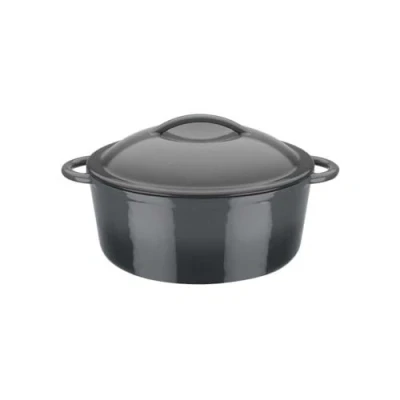 Image of GSW Stahlwaren GmbH Cooking Pot, Grey, 24 x 10 cm, 4 L, Cast Iron, Litre