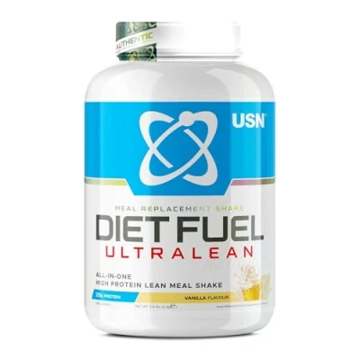 Image of USN Diet Fuel Ultralean Meal Replacement Shake Powder (Vanilla, 2kg 36 Servings/Meals) Tasty High Protein To Feel Full For Longer, Weight Control Powder, Drink Mix With 25g