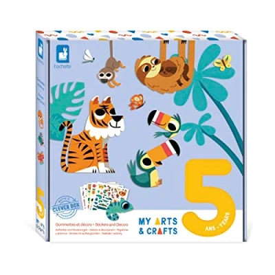 Image of Janod My Arts &amp; Crafts 5 Years and up Coloured Dots Decorations Pictures Children’s Kit Mastering Fine Motor Skills Concentration J07744