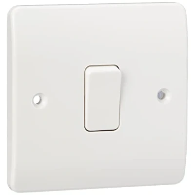 Image of MK Logic Plus K4871 WHI 10A Single Pole 2 Way Plateswitch, 1 Gang