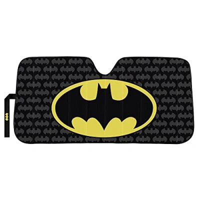 Image of Plasticolor 003713R01 Batman Accordion Style Car Truck SUV Front Windshield Sunshade