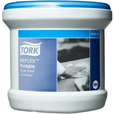Image of Tork Reflex Portable Dispenser and Roll Starter Pack 473188,Blue,White