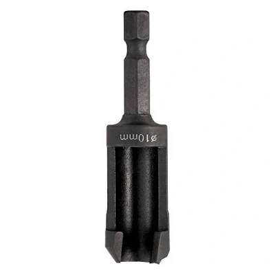 Image of Trend Snappy 10mm Tube Plug Cutter for Perfect Timber Plugs, Quick Release Drill System Compatible, SNAP/PC/10T, Silver