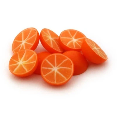 Image of MyTinyWorld 5 x Dolls House Miniature Handmade Half Of An Oranges
