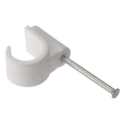 Image of Forgefix Pipe Clip with Masonry Nail 22MM Box 100