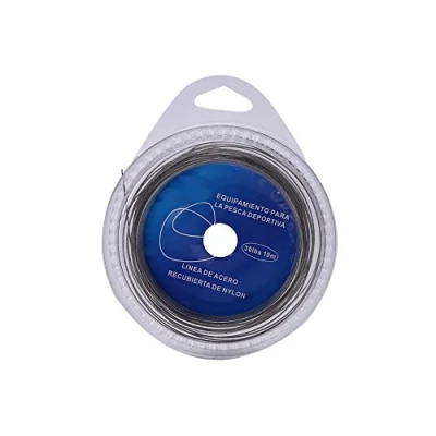 Image of Fishing Line Wire Leader, Stainless Steel Trace Lure 10 Meter with 12Pcs Crimps Sleeves(30 lbs)