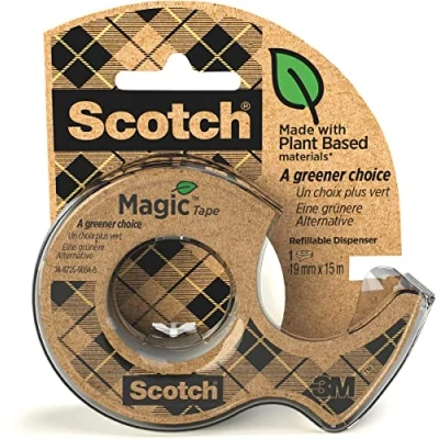 Image of Scotch Magic Tape Greener Choice 19mm x 15m with Recycled Dispenser