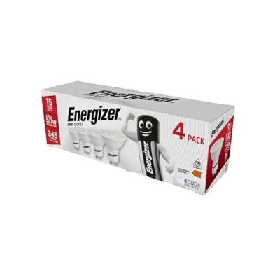 Image of Energizer Modern LED Energy Saving Lightbulb, GU10, 5 W, Cool White, 4 Pack