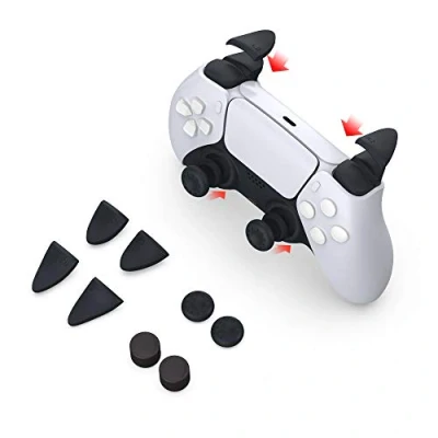 Image of OSTENT Lightweight Soft Silicone Rubber Button Cap Protector Cover Skin Thumb Grips for Sony PS5 DualSense Wireless Controller