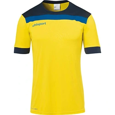 Image of Uhlsport Offense 23 Jersey Men&#039;s Lime Yellow/Navy/Azure, Large