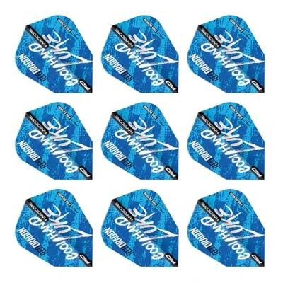 Image of RED DRAGON Luke Humphries World Champion Blue V Standard Dart Flights 3 Sets Per Pack (9 in total)