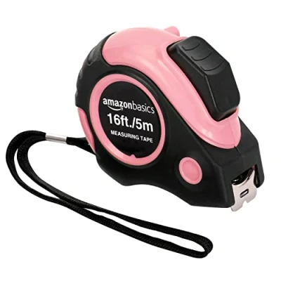 Image of Amazon Basics Tape Measure 4.8 m, Pink