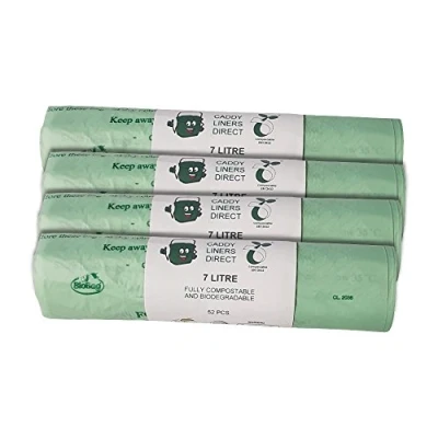 Image of 7 Litre x 208 BioBag Compostable Biodegradable Kitchen Food Waste Caddy Bin Liner Bags EN13432 (7L 200)