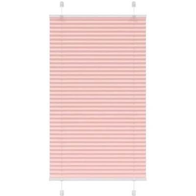 Image of vidaXL Pleated Blind Pink 80x150 cm Fabric Width 79.4 Polyester