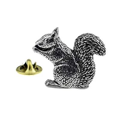 Image of King &amp; Priory Squirrel English Pewter Lapel Pin Badge
