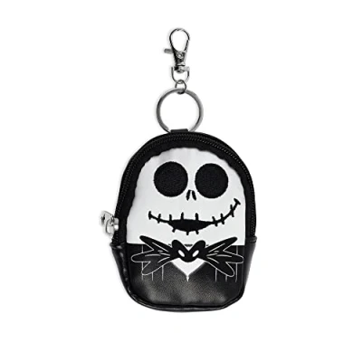 Image of DISNEY The Nightmare Before Christmas Black and White Mini Backpack Keychain