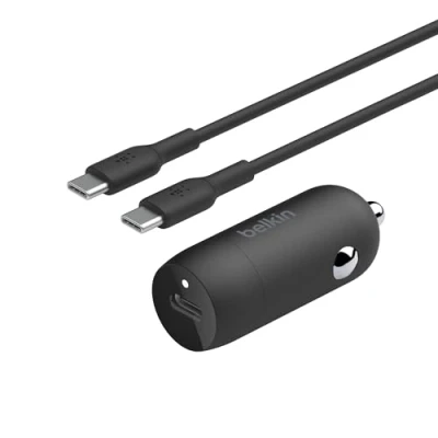 Image of BELKIN 30 W USB Type C Car Charger, Black