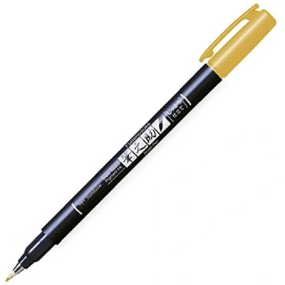 Image of Tombow WS BH28 Fudenosuke Brush Pen Orange